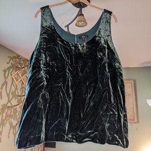 Velvet Tank in Forest Green